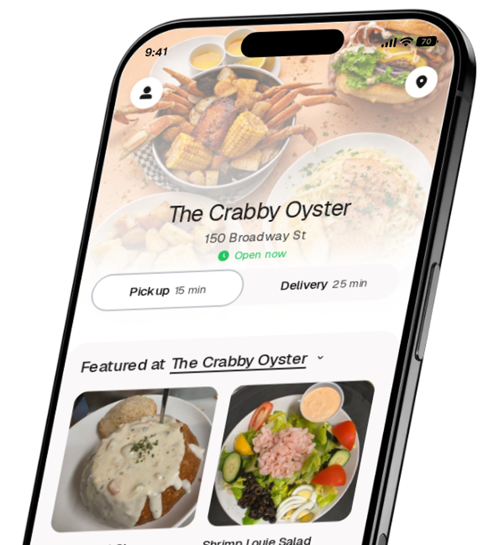 The Crabby Oyster app preview